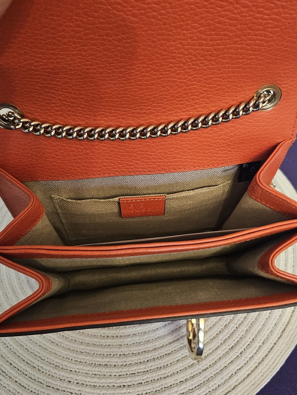 Gucci Interlocking G Dollar Calf Bag - Sun Orange - Picture 9 of 13